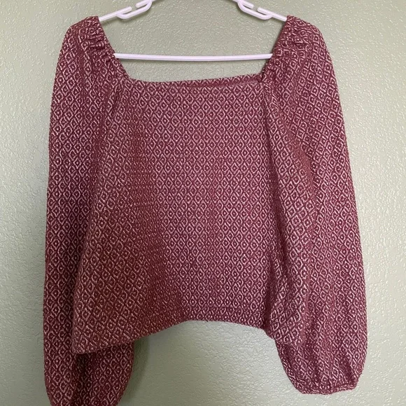Madewell Bubble Sleeve Top Small - Picture 2 of 4
